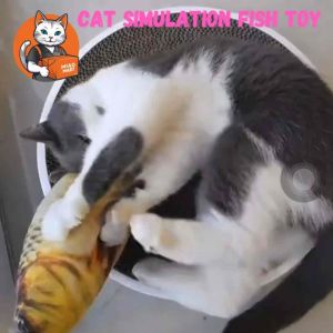 【READY STOCK】 3D Printing Fish Toy Cat Toy Cat Pillow Cat Fish Toy Plush Toy Big Size
