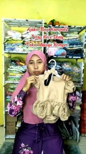 TokoDemesJogja Maisya romper baby set baju bayi perempauan bandana headband bando pita dan sepatu bayi model baru trend terkini lucu imut unik murah usia 0-9 bulan