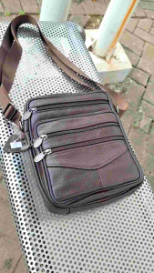 tas kulit sapi pria wanita selempang pinggang multifungsi tas kerja dan bisa di pakai untuk sehari hari