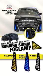 (3IN1) Toyota Vellfire AGH40 Front Bumper Dynamic Led Drl Daylight With Running Signal Decoration Light