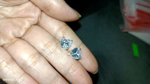 heart earrings 8m big legit silver stone stud