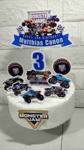 Monster Jam Cake Topper (High-quality Personalize Ready-to-use)