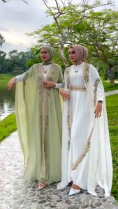 Kaftan Dress SHANUM Kaftan Kondangan Best Seller Free Manset Belt Dan Turban