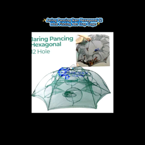 Jaring Pancing Ikan Hexagonal 12 Hole Fishing Net Trap Cage - H14572