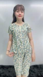 [BunnySky] Đồ bộ mặc nhà quần áo nữ mẫu lửng chất liệu vải lụa mềm mịn siêu xinh nhiều mầu chọn lựa.