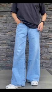 TPPJEANS Straight LB Denim กางเกงยีนส์กระบอกใหญ่ชาย สีบลูฟอกซีด เป้าซิป เข้าทรงสวย ผ้าใส่สบาย Size 28-36 รับชำระปลายทาง