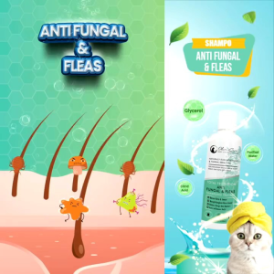 Olive Care Original Shampo Kucing Total Protection Jamur Kutu Scabies ﻿Parasit ANTI FUNGAL & FLEAS Alergi dan Radang Kulit