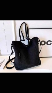 One-shoulder crossbody dual-purpose bag casual simple striped large capacity class commuting bag