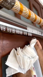 Gorden Vitras Bordir/ Dalaman Gorden /Gorden Putih Plisket