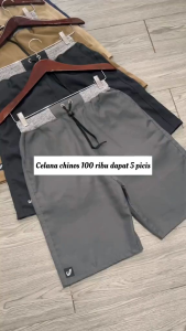 100 RIBU DAPAT 5 PCS CELANA PENDEK CHINO PRIA CASUAL CELANA PENDEK PRIA CHINOS DEWASA PREMIUM QUALITY