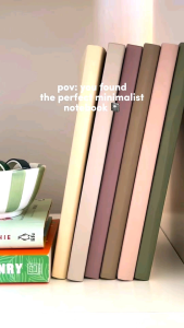 Classic Minimalist PU Leather Lined and Grid Journal Notebook in Pastel Colors