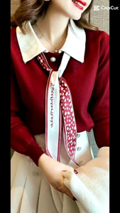 TM 1097 Atasan Eveline knitted top import