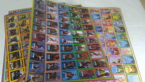 10pcs POSTER BESAR 50 mata MOTIF CAMPUR mainan gambaran