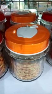 toples kaca tempat kue kering kapasitas volume 12liter