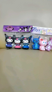 Mainan Anak Mandi Cit Kuromi Sanrio dan Stich dan bebek Cit Karet Pencet Bunyi Vynil
