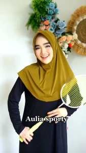 ((By AULIA)) Hijab Sport BY AULIA Jersey Premium Tutup Dada / Hijab Sport Aulia Premium