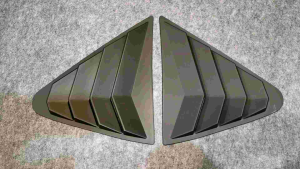 PERODUA Myvi 2018-2024 Rear Side Mustang Style Window Triangle Mirror Cover Protector Casing