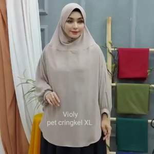 VIOLY - BERGO TANGAN CRINGKEL AIRFLOW HIJAB HOODIE TANGAN JUMBO KHIMAR