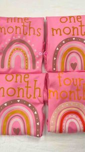 [INNOCENTTEES] BOHO RAINBOW - PINK - MILESTONE - ONESIES || BABY ONESIES || 1 - 12 MONTHS