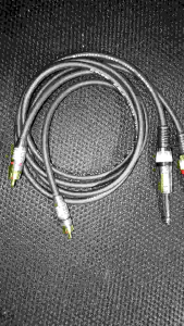 Kabel mixer ke power jack 2 akai mono 6.5mm to 2 rca 3.5mm kabel tembaga standar japan berkualitas/Kabel Jack Rca to Akai 50cm