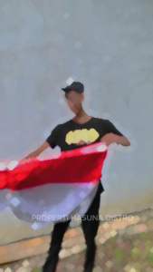 Bekron bendera umbul umbul 10 gelombang karet