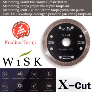 Wisk Diamond Cutting Mata Gerinda Potong Granite Keramik Porcelain Anti Sompal Type X Cut 4 Inch Premium