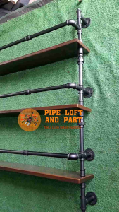ชั้นติดผนัง กว้าง 120 cm Pipe Loft Style ชั้นวางของติดผนัง ชั้นวางของติดผนัง โมเดิร์น ชั้นวางของติดผนัง ไม้ ชั้นวางของติดผนังแบบไม้ - Lazada