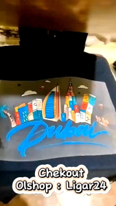 Baju Kaos Dubai Sketsa Kartun Souvenir Kaos Oleh Oleh Dubai kaos Dewasa | Ligar24 Tshirt
