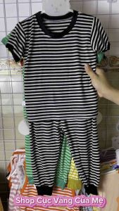 Bộ Cộc Tay Quần Dài Cho Bé Bộ Tay Ngắn Quần Dài Thun Lạnh Sọc Cho Bé Trai Và Bé Gái Từ 6kg - 16kg [019]