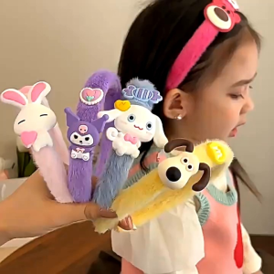 Bando Anak Pompom Karakter Sanrio / Bandana Anak Korea / Aksesoris Rambut Anak