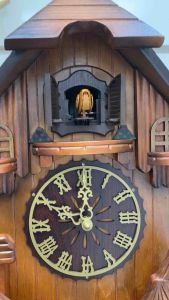 Cuckoo Clock Brown Wooden Case Classic Design C974