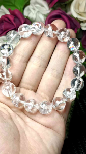 100% Natural Premium Quality Satyaloka Clear Azeztulite Bracelet 12mm + (12mm) [Certificate]