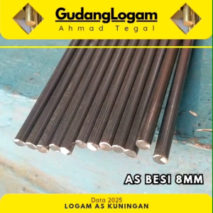 Logam As Besi 8mm X 50cm