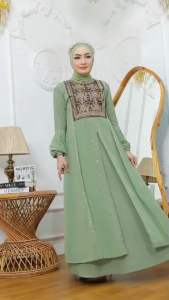 Abaya Turkey Premium Bordir Silva motif mewah | Gamis modern 2025