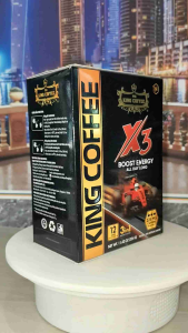 Cà Phê Hòa Tan 3IN1 X3 KING COFFEE – Hộp 324g (12 gói x 27 g)