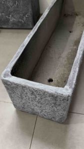 Chậu xi măng nhẹ kết sợi thủy tinh Vân đá đk dài 60 rộng 17 cao 17 cm