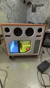 ลำโพงบลูธูท Diy8นิ้วกระแทกข้างเบสแน่นๆไฟ2ระบบโชวค์อะคีริคหน้สหลัง