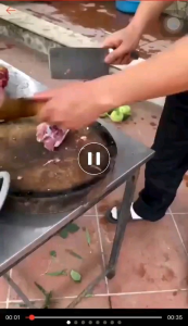 Dao chặt xương gà vịt Nhật dài 30cm