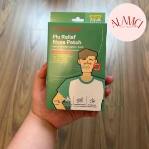 Miếng Dán Giảm Cảm Cúm Nghẹt Mũi Yukazan Flu Relief Nose Patch Cho Người Lớn - Hộp 6 Miếng