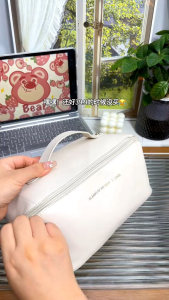 🇲🇾Readystock🇲🇾 Pillow Cosmetic Bag 化妆枕头包 Ladies Leather Makeup Bag Large Capacity Travel Organizer Bag Toiletry Bag