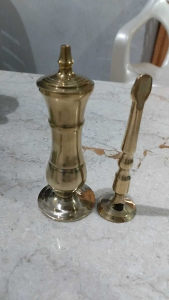 Pajangan gobek/cocoh/lumpang sirih bahan kuningan