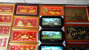 Đồng hồ treo tường tranh đồng hồ treo tường tranh đồng hồ Lịch Vạn Niên - tranh đèn sáng mẫu phong cảnh đẹp trang trí phòng khách làm quà tặng tân gia khai trương...