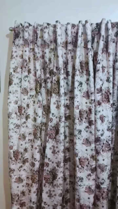 7 ft. Premium Floral Curtain | Back Tab | Blockout | Brocade Fabric - JOEFFATS GARMENTS