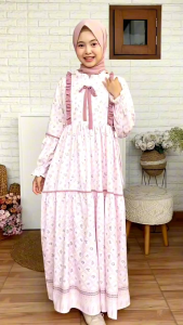 CUTETRIK TERBARU GAMIS ANAK SD DAN REMAJA (8-14 TAHUN) SANAYA KOREAN STYLE BAJU MUSLIM ANAK PEREMPUAN KOREAN STYLE SIMPEL GAMIS KATUN