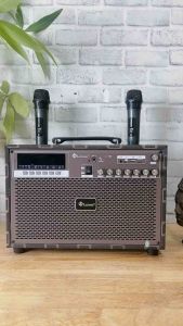 Loa xách tay cực hay L101 phong cách cổ điển kèm 2 mic không dây