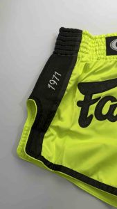 Fairtex BS1706 Retro Muay Thai Fight Shorts Green Lime SMALL