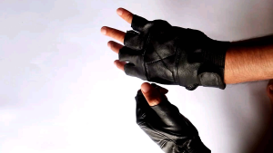 Sarung Tangan Kulit Domba Pria Model Setengah Jari Anti Api Anti Air New Elegant