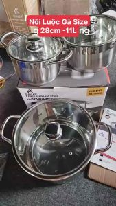 [Có Nồi Luộc Gà] Bộ Nồi Inox 3 Món Inox 304 Đáy 5 Lớp KAILER KL-6668 Cao Cấp. Đáy Từ Dùng Được Mọi Bếp Dẫn Nhiệt Nhanh