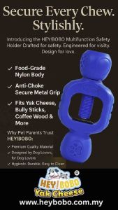 HEY!BOBO MultiChew Grip Safety Holder for Dog Chews – Fits Yak Cheese Bully Sticks Coffee Wood & More