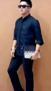 kemeja pria slimfit lengan panjang polos baju fashion kerja kantor bagus murah